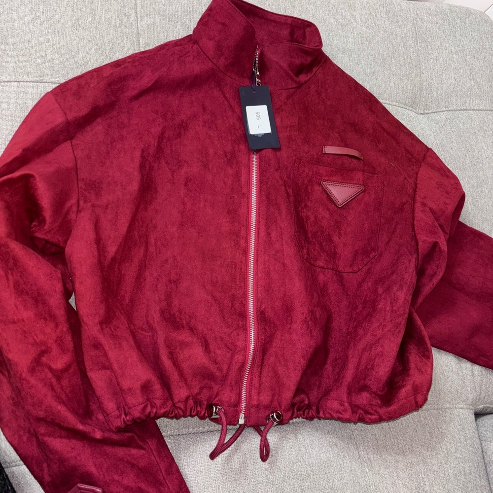 Prada Crimson Suede Jacket